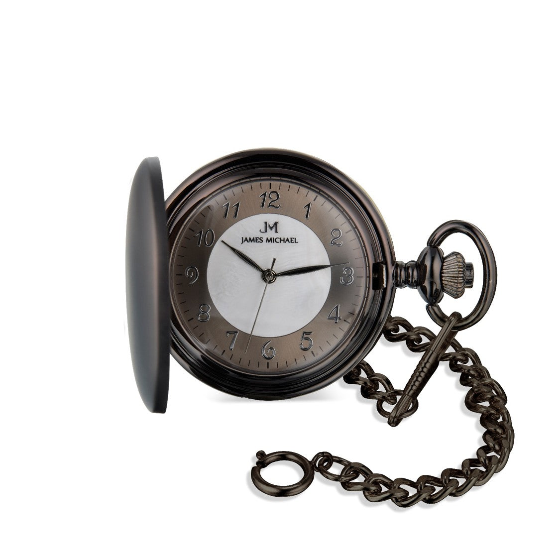 Brushed Gunmetal Pocket Watch