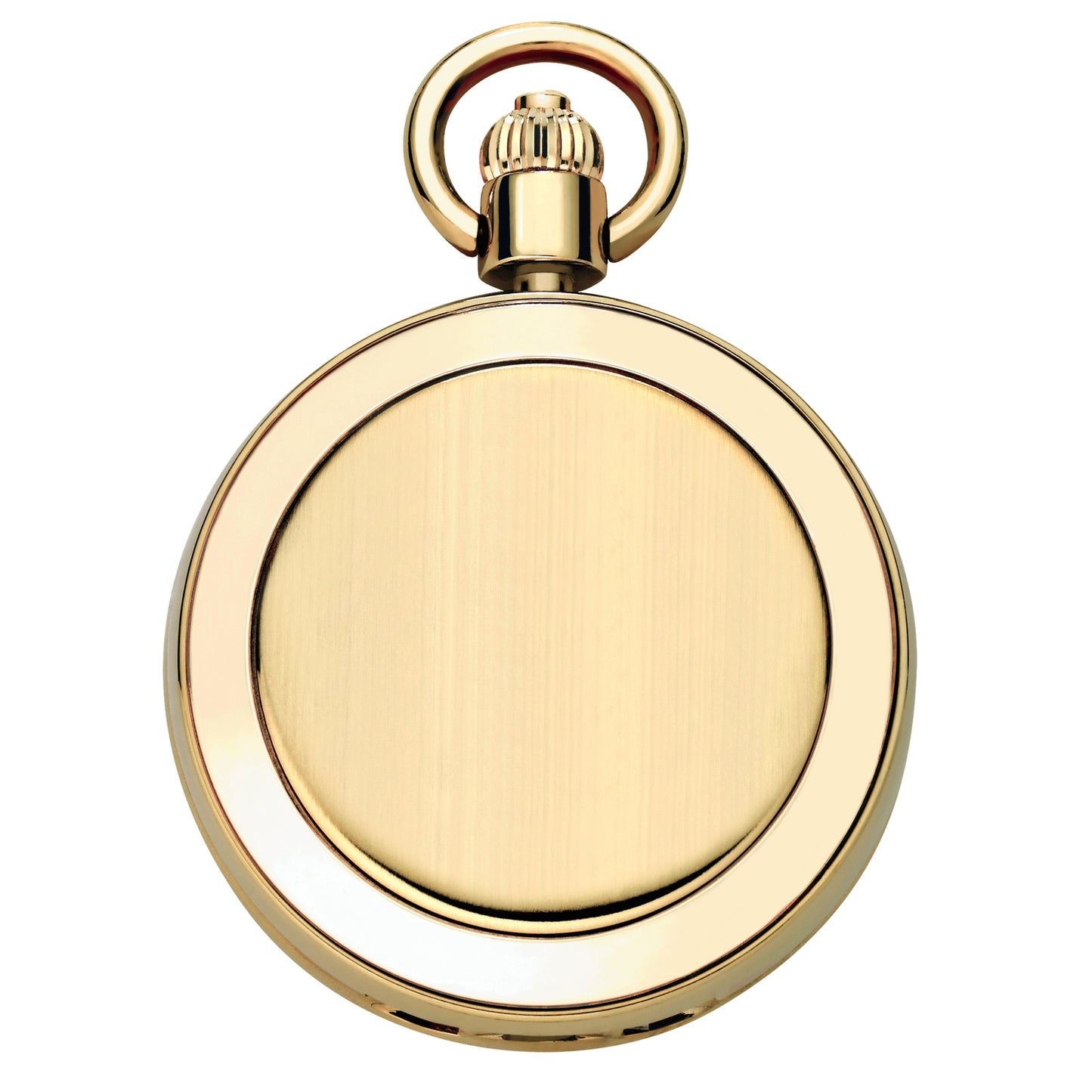Pocket Watch – Satin Goldtone with Polished Bezel