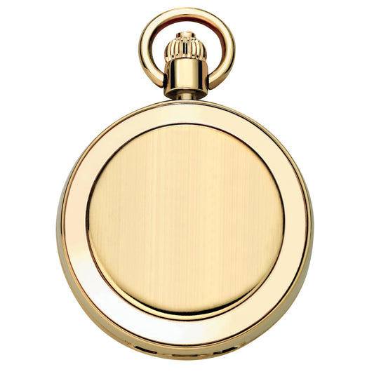Pocket Watch – Satin Goldtone with Polished Bezel