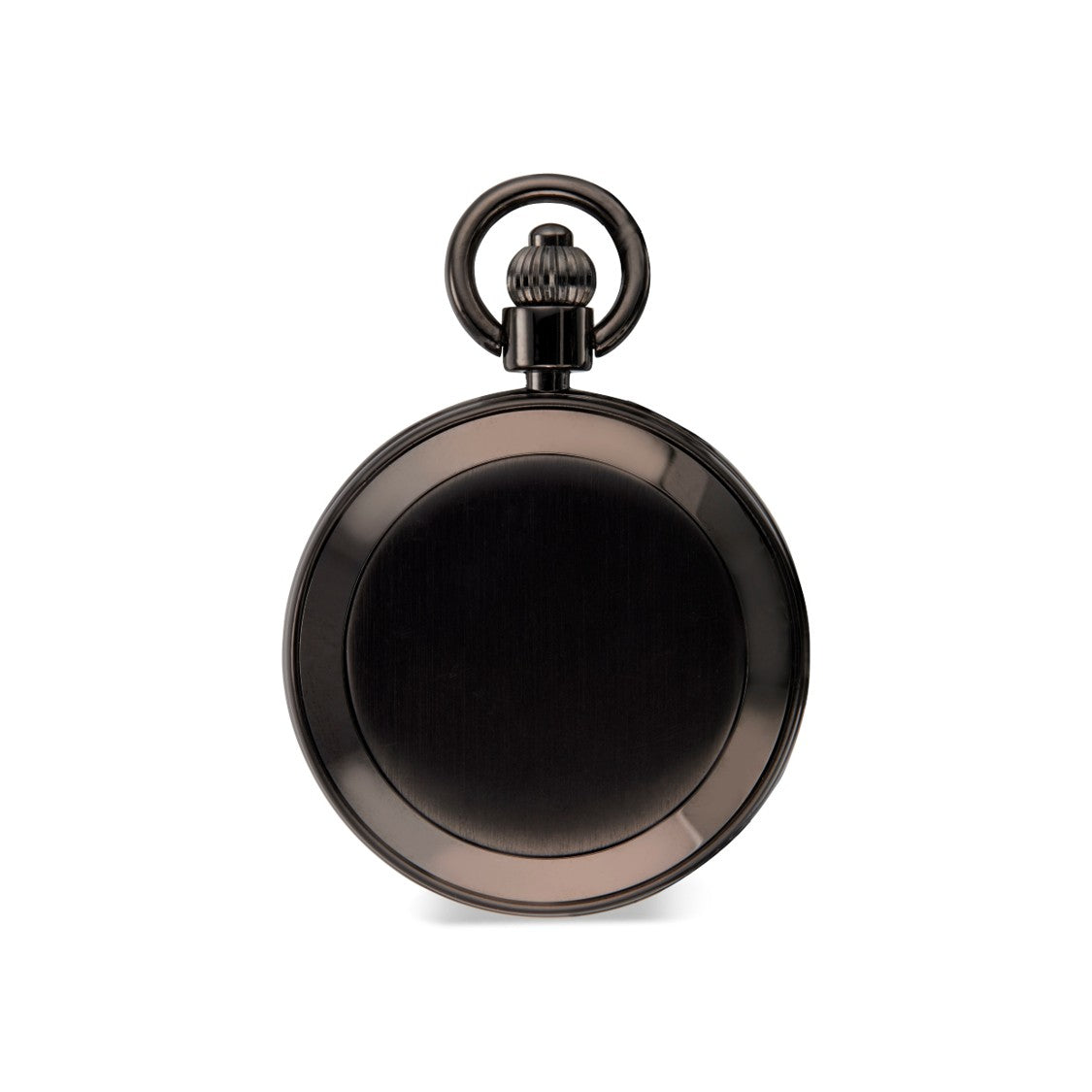 Satin Gunmetal Pocket Watch with Polished Bezel